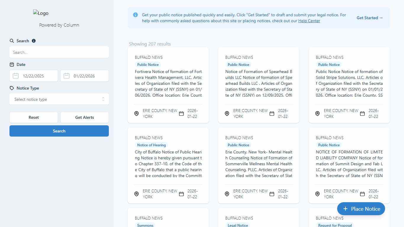 Public Notices Buffalo News