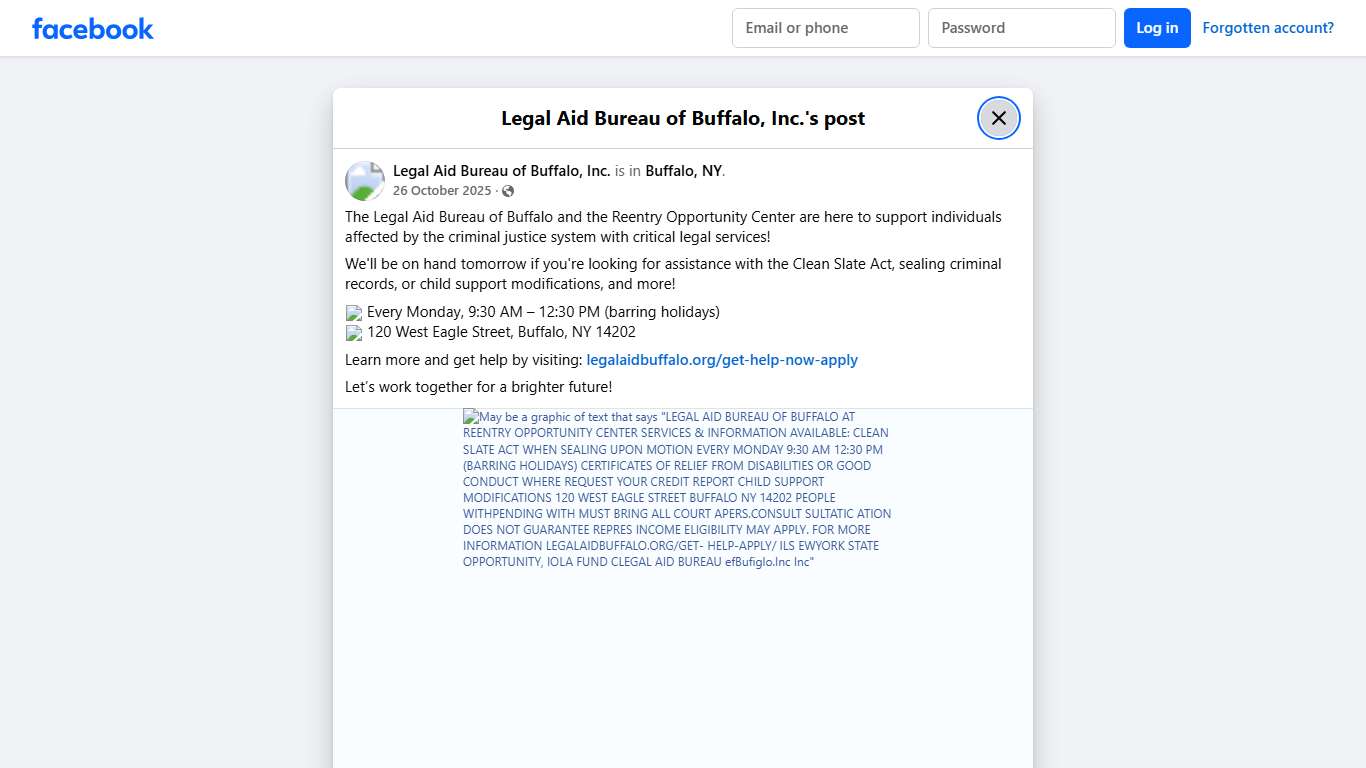 The Legal Aid Bureau... - Legal Aid Bureau of Buffalo, Inc. Facebook