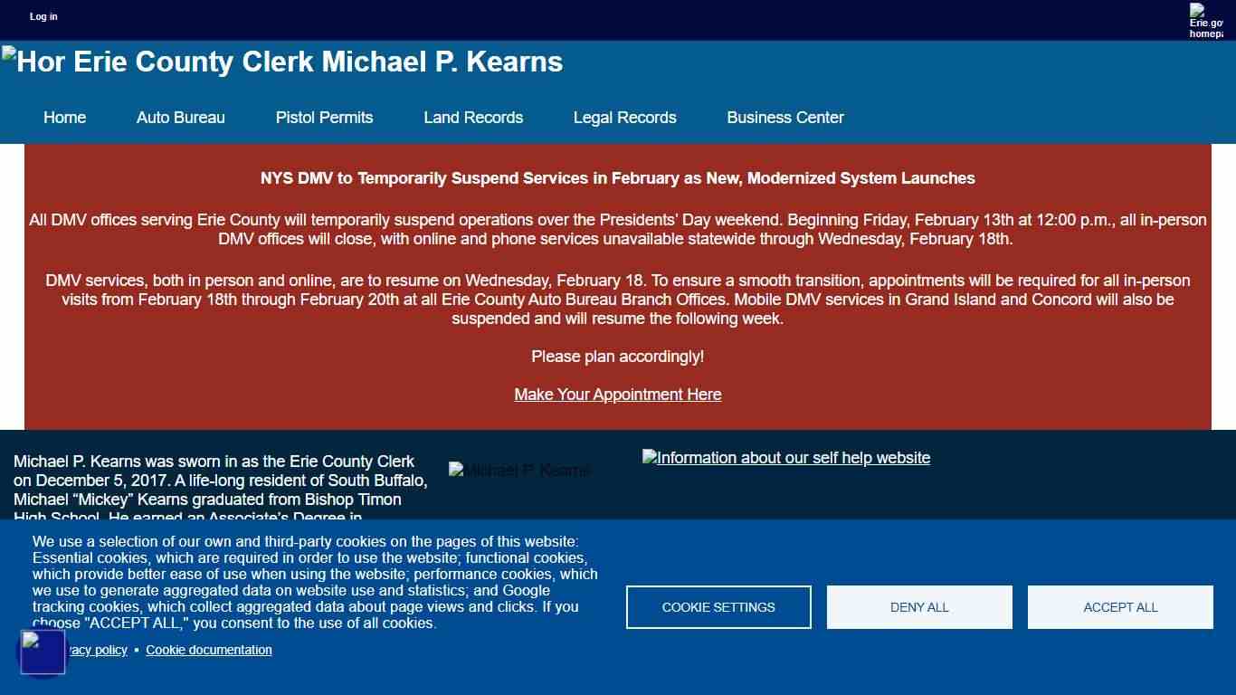 | Erie County Clerk Michael P. Kearns