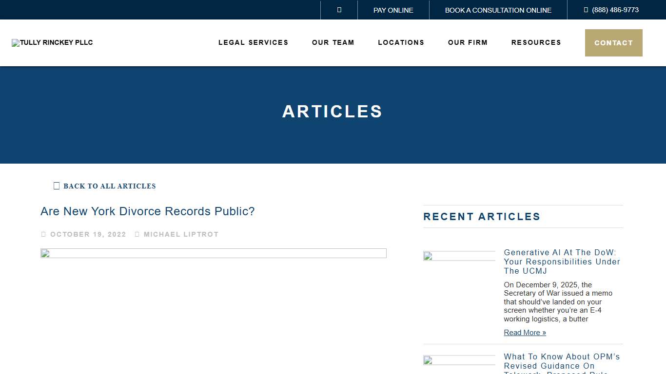 Are New York Divorce Records Public? - Tully Rinckey PLLC